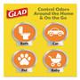 Glad OdorShield Quick-Tie Small Trash Bags, Tie-Flap, 4 gal, Febreze Fresh Clean Scent, 8 x 18, White, 26 Bags/Box, 6 Boxes/Carton