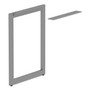 Alera Open Office Series O-Leg Return Base, Fully Adjustable, 36 to 70.78w x 23.38d x 28.5h, Silver