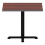 Alera Reversible Laminate Table Top, Square, 35.38w x 35.38d, Medium Cherry/Mahogany (ALETTSQ36CM) View Product Image