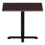 Alera Reversible Laminate Table Top, Square, 35.38w x 35.38d, Medium Cherry/Mahogany (ALETTSQ36CM) View Product Image