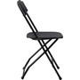 Lorell Injection-molded Folding Chairs - X-Style Base - Black - Plastic