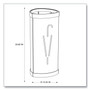 Alba Triangular Umbrella Stand, Steel, 10.25w x 10.25d x 23.67h, Silver/Black