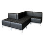 Alera QUB Series Armless L Sectional, Center Seat, 26.38" x 26.38" x 30.5", Black