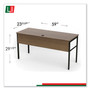 Linea Italia Urban Series Desk Workstation, 59" x 23.75" x 29.5", Natural Walnut View Product Image