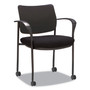 Alera IV Series Fabric Back/Seat Guest Chairs, 24.8" x 22.83" x 32.28", Black Seat, Black Back, Black Base, 2/Carton (ALEIV4317A) View Product Image