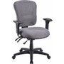 Lorell Accord Series Mid-Back Task Chair - Gray Seat Color - Polyester Seat Material - Black Frame Color