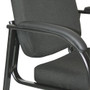Alera Genaro Series Fabric Half-Back Sled Base Guest Chair, 25" x 24.80" x 33.66", Black Seat, Black Back, Black Base