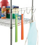 Alera Hook Bars For Wire Shelving, Five Hooks, 24" Deep, Silver, 2 Bars/Pack