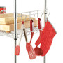 Alera Hook Bars For Wire Shelving, Five Hooks, 24" Deep, Silver, 2 Bars/Pack