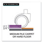 ES Robbins Floor+Mate, For Hard Floor to Medium Pile Carpet up to 0.75", 46 x 48, Clear