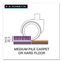 ES Robbins Floor+Mate, For Hard Floor to Medium Pile Carpet up to 0.75", 46 x 48, Clear
