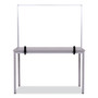 MasterVision Protector Series Glass Aluminum Desktop Divider, 40.9 x 0.16 x 27.6, Clear (BVCGL34019101) View Product Image