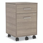 Linea Italia Urban Mobile File Pedestal, Left or Right, 2-Drawers: Box/File, Legal/A4, Natural Walnut, 16" x 15.25" x 23.75" (LITUR610NW) View Product Image