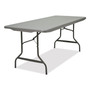 Iceberg IndestrucTable Commercial Folding Table, Rectangular, 72" x 30" x 29", Charcoal Top, Charcoal Base/Legs