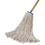 Boardwalk Mop Head, Economical Lie-Flat Head, Cotton Fiber, 32oz, White, 12/Carton