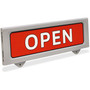 COSCO Message/Business Hours Sign, 15 x 20.5, Black/Red