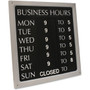 COSCO Message/Business Hours Sign, 15 x 20.5, Black/Red