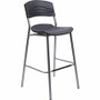 Iceberg CafeWorks Bistro Stool - Black Seat Color - Polyethylene Seat Material - Polyethylene Back Material - Powder Coated Steel Frame Material - Graphite
