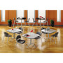 Iceberg CafeWorks Stool, Supports Up to 225 lb, 30" Seat Height, Graphite Seat, Graphite Back, Silver Base