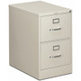 HON 310 H312C File Cabinet - 29" Height x 18.3" Width x 26.5" Depth - 2 - Finish: Light Gray - Lockable, Durable, Label Holder - For File, Office, File Folder, Desk