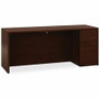 HON 10500 H105903R Pedestal Credenza - 29.5" Height x 72" Width x 24" Depth - 2 x File Drawer(s)Right Side - Flat Edge - Finish: Mahogany