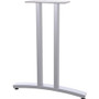 Special-T Structure Series T-Leg Table Base - Powder Coated T-shaped, Metallic Silver Base - 2 Legs - 150 lb Capacity - SCTRS2T24