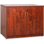 Lorell Essentials Series 2-Door Storage Cabinet - 36" Width x 22.5" Depth x 29.5" Height - 2 x Door(s) - Cherry - Laminated - Melamine Faced Chipboard (MFC)