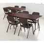 Officeworks Commercial Wood-Laminate Folding Table, Rectangular Top, 60 X 30 X 29, Mahogany (ICE55214) View Product Image