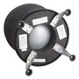 Safco Zenergy Ball Chair, Backless, Supports Up to 250 lb, Black Fabric Seat, Silver Base