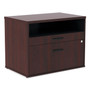 Alera Open Office Desk Series Low File Cabinet Credenza, 2-Drawer: Pencil/File,Legal/Letter,1 Shelf,Mahogany,29.5x19.13x22.88 (ALELS583020MY) View Product Image