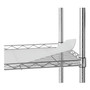 Alera Three-Shelf Wire Cart with Liners, Metal, 3 Shelves, 450 lb Capacity, 24" x 16" x 39", Silver (ALESW322416SR) View Product Image