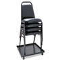 Alera Padded Steel Stacking Chair, Supports Up to 250 lb, 18.5" Seat Height, Black Seat, Black Back, Black Base, 4/Carton (ALESC68VY10B) View Product Image
