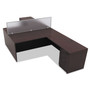 Alera Valencia Series Straight Front Desk Shell, 65" x 29.5" x 29.63", Mahogany