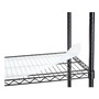 Alera 5-Shelf Wire Shelving Kit with Casters and Shelf Liners, 36w x 18d x 72h, Black Anthracite (ALESW653618BA) View Product Image