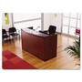 Alera Valencia Series Reception Desk with Transaction Counter, 71" x 35.5" x 29.5" to 42.5", Mahogany