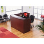 Alera Valencia Series Reception Desk with Transaction Counter, 71" x 35.5" x 29.5" to 42.5", Mahogany (ALEVA327236MY) View Product Image