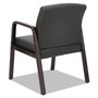 Alera Reception Lounge WL Series Guest Chair, 24.21" x 24.8" x 32.67", Black Seat, Black Back, Espresso Base (ALERL4319E) View Product Image