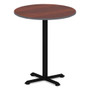 Alera Hospitality Series Single-Column Bases, 27.5" Diameter x 40.38"h, 300 lb Cap, Steel, Black