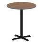 Alera Hospitality Series Single-Column Bases, 27.5" Diameter x 40.38"h, 300 lb Cap, Steel, Black (ALETBH423B) View Product Image