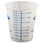 SOLO Paper Medical and Dental Graduated Cups, 3 oz, Paper, White/Blue, 100/Bag, 50 Bags/Carton