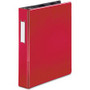 Business Source 1.5" D-Ring Binder - 1 1/2" Binder Capacity - 375 Sheet Capacity - Fastener(s): Slant D-Ring - Pocket(s): Internal - Red