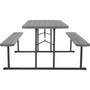 Cosco Home And Office Products Picnic Table,w/Benches,Foldable,800 lb Cap,6',Dark Gray (CSC87902DGR1E) View Product Image