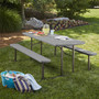 Cosco Home And Office Products Picnic Table,w/Benches,Foldable,800 lb Cap,6',Dark Gray (CSC87902DGR1E) View Product Image