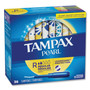 Tampax Pearl Tampons, Regular, 36/Box, 12 Box/Carton