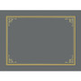 Geographics Certificate/Document Cover, 9.75" x 12.5", Gray With Gold Foil, 5/Pack