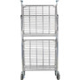 Bostitch Stowaway Utility Cart - 2 Shelf - 250 lb Load Capacity - 4 Casters - 35" Width x 37.25" Depth x 22" Height - Chrome (BOSBSACLGCR)