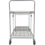 Bostitch Stowaway Utility Cart - 2 Shelf - 250 lb Load Capacity - 4 Casters - 35" Width x 37.25" Depth x 22" Height - Chrome (BOSBSACLGCR)