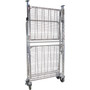Bostitch Stowaway Utility Cart - 2 Shelf - 250 lb Load Capacity - 4 Casters - 35" Width x 37.25" Depth x 22" Height - Chrome (BOSBSACLGCR)