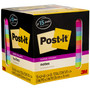 Post-it Super Sticky Notes - 15 - 3" Flag/Note Width x 3" Flag/Note Length - Square - 45 Sheets per Pad - Neon Orange, Tropical Pink, Power Pink, Iris, Blue Paradise, Neon Green Limeade