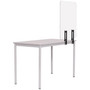 MasterVision Protector Series Frameless Glass Desktop Divider, 47.2 x 0.16 x 35.4, Clear/Aluminum